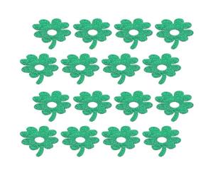 Ciieeo 12 Pezzi Anelli Segnaposto per Bicchieri da Vino Trifoglio | Non Tessuto Verde, Facili da Aprire e Chiudere, per Feste di San Patrizio e Serate Conviviali