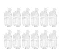 Ciieeo 12 Pezzi Kit da Viaggio Plastica 30ml per Mani con Apertura a Scatto e Design Leggero per Cura Personale e Camping