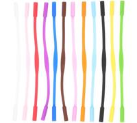 Ciieeo 12 Pezzi Laccetti Porta Occhiali in Silicone Antiscivolo, Supporto per Occhiali da Sole e Vista, per Ginnastica e Corsa, Colore Assortito Colore Casuale