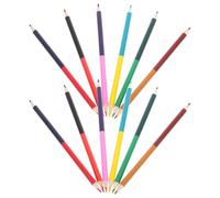Ciieeo 12 Pezzi Matite Colorate a Doppia Punta in Legno, per Disegno | Transizione Colore Facile, Formato Piccolo e Delicato, Combinazione Multicolore, Due Confezioni da Sei
