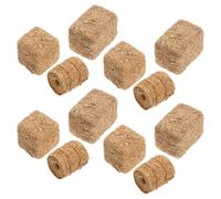 Ciieeo 12 Pezzi Mini Balle Fieno Legno per Presepe in Miniatura | Design Realistico, Sagome Cilindriche, Oblunghe e Quadrate, Uso Interno ed Esterno, per Diorami Creativi