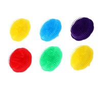 Ciieeo 12 Pezzi Spazzola per Massaggio Cuoio Capelluto Leggera in Plastica Design Convesso Elettrico e Clip a Mano, per Lavaggio Chioma e Viaggio, Stimola Cuoio Capelluto Colore Casuale