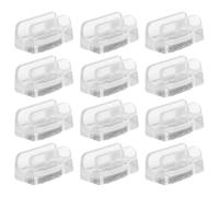 Ciieeo 12 Protezioni per Pavimenti per Gambe di Sedia a Slitta in Plastica Cuscinetto in Feltro a U, Tappi Antiscivolo per Piedini da 12mm, Set da 12 Pezzi per Mobili Silenziosi