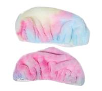 Ciieeo 1set Copriwater Morbido Stile Tie-Dye Accessori per Bagno Lavabili e Spessi Coprisedile Fuzzy per WC Colori Pastello