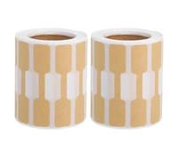 Ciieeo 2 di etichette per gioielli: etichette vuote per prezzi di gioielli - adesive per prezzi - in carta kraft resistenti agli strappi per collane/braccialetti - 500 per rotolo