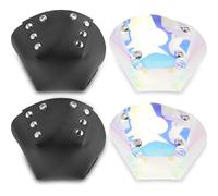 Ciieeo 2 Paia di Protezioni per Dita Piedi in Pelle per Pattini a Rotelle, Copri Puntale Resistente e Leggero, Accessori Pratici per Protezione Punta Pattini da Corsa