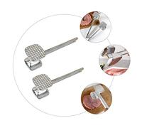 Ciieeo 2 Pezzi Batticarne Martello Faccia in Alluminio Solido Pz Strumento Tenderizer Pesante per Carne Facile da Resistente per Bistecca Pollo e