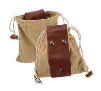 Ciieeo 2 Pezzi Borsa da Foraggiamento in Tela, Sacchetto per Frutta da Appendere alla Vita, Comoda e Pieghevole, Grande Capacità per Raccolta All'aperto