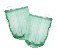 Ciieeo 2 Pezzi Borsa la Conservazione del Pesce in Nylon Verde, Compatta e Resistente, Rete da Pesca Pieghevole Corda Regolabile per Attività di Pesca