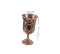 Ciieeo 2 Pezzi Calici in Metallo Vintage con Finitura Antica Bicchieri Retro in da Vino Europee Decorative e Speciali