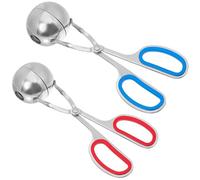 Ciieeo 2 pezzi Clip per polpette Clip per alimenti in acciaio inossidabile Portatile Antiaderente per palline di gelato Polpette di verdure Strumento per fare polpette di pasta frolla Biscotti Pasta