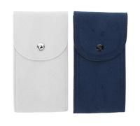 Ciieeo 2 pezzi Custodia da viaggio per orologio: custodia portatile per riporre l'orologio con bottone automatico - piccola per gioielli da polso per uso quotidiano e viaggi all'aperto grigio