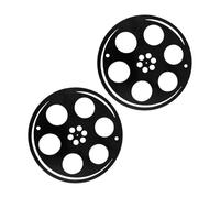 Ciieeo 2 Pezzi Decorazione Murale Bobina Film in Ferro retrò Resistente con Design Realistico per Sala Cinema e Home Theater Vintage