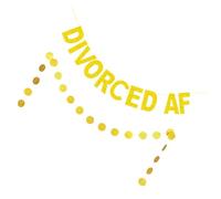 Ciieeo 2 Pezzi Divorced Party Garlands Banner Glitter e Pallini Decorativi Decorazione per Feste Divorzio e Newly Single Adatta e Tendoni