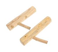 Ciieeo 2 Pezzi Ganci Decorativi da Parete Legno Forma di Ramo Portachiavi e Appendiabiti Adesivi Design Naturale per Ingresso Cucina Camera e Ufficio Stile Rustico e Pastorale