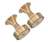 Ciieeo 2 Pezzi Gancio in Ottone Oro Testa Rotonda per Cucina e Bagno, Resistente All’umidità e Facile da Installare, per Asciugamani e Vestiti su Porte e Docce