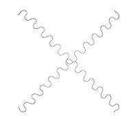 Ciieeo 2 Pezzi Kit Molle di Ricambio per Divano Struttura Serpentina in Metallo Argento per Sospensione Ottimale e Rinforzo del Sedile per Mobili e Tappezzeria