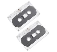 Ciieeo 2 Pezzi Nastro Audio Cassette Vuoto in Plastica Stile Vintage, 30 Minuti di Registrazione Singola Faccia, Etichette Facili da Scrivere per Musica e Suono