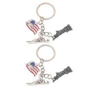 Ciieeo 2 Pezzi Portachiavi Statua della Libertà Souvenir, Metallo Argento | Ciondolo Patriottico Classico, Leggero e Discreto, per Zaini e Scrivania, Ricordo di New York