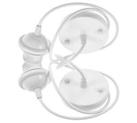 Ciieeo 2 pezzi Portalampada in Metallo Filettato con Cavo e Rosone da Soffitto per Lampade Sospensione Supporto Vintage Compatibile con Lampadine LED Alogene e Fluorescenti