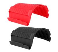 Ciieeo 2 pezzi Proteggi Dita in Silicone Antiscivolo per Affettatrice Casa Guardia Taglio Ergonomica per Sicurezza in Cucina Nero e Rosso per Mani Rischi Durante Taglio e Grattugia