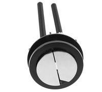 Ciieeo 2 Pezzi Pulsante Coperchio Wc Doppio Scarico Nero Abs 48x57 Mm
