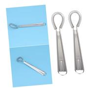 Ciieeo 2 pezzi Sbattitore Manuale in Acciaio Inossidabile Frullino Portatile per Uova e Latte Miscelatore da Cucina Compatto con Impugnatura Confortevole per Mescolare e Montare