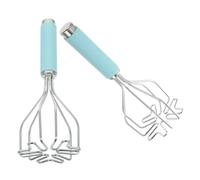 Ciieeo 2 Pezzi Schiacciapatate Acciaio Inossidabile con Impugnatura Silicone Strumento Manuale per Purè Veloce Avocado e Utensile Resistente e