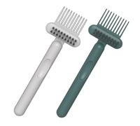 Ciieeo 2 Pezzi Spazzola Pulisci Chioma Verde in Pp per Rimuovere Peli e Pulire i Denti della Spazzola, Adatta a Vari Tipi di Pettini e Strumenti la Cura dei Chioma