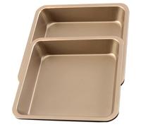 Ciieeo 2 Pezzi Teglie Quadrate Antiaderenti in Acciaio Carbonio Spesso Teglie da Forno per Pane Biscotti e Dolci Facili da e Resistenti per Uso Professionale e Casalingo