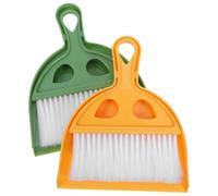 Ciieeo 2 Set di Piccola Spazzola e Paletta Portatili - Mini Scopa con Paletta - Strumento per la Pulizia del Tavolo Kit Compatto e Portatile per la Pulizia della scrivania