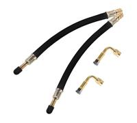Ciieeo 2 Set Kit Prolunghe Valvola Pneumatici Metallo con Adattatori Flessibili per Auto Bici Camion e Scooter Estensione Tubo Gonfiaggio Facile da Collegare
