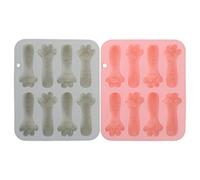 Ciieeo 2 stampi in silicone a forma di zampa di gatto, 8 cavità, antiaderenti, per cubetti di ghiaccio, caramelle e cioccolato, per dolci fatti in casa, dolcetti per animali, biscotti alla gelatina,