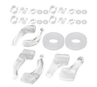 Ciieeo 20 Paia cuscinetti auricolari per occhiali gancio di silicone Manicotti per aste per occhiali Ossalti Suggerimenti per il tempio Transparent