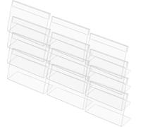 Ciieeo 20 Pezzi Porta Cartelli Acrilico Resistente all Usura Supporto Segnaposto Tavolo Matrimonio Cartellini Riservati per Ricevimenti e Eventi Trasparente