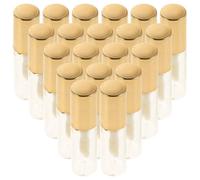 Ciieeo 20 Pezzi Tubetti Vuoti per Lucidalabbra Mini 1.2ml in Plastico Trasparente e Nylon, Contenitori Ricaricabili Oro per Cosmetica Professionale e Fai da Te