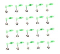 Ciieeo 20 Set Campanello da Pesca Luce LED Verde in Plastico e Metallo, Indicatore di Morso Facile da Fissare, Accessorio per Canna da Pesca in Mare o Lago