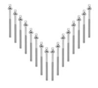 Ciieeo 20 Viti per Tiranti Batteria M5x60 Mm in Acciaio Inox Set 20 Pezzi per Rack e Rullante, Accessori per Batteria Percussioni Dadi per Piatti, Sostituzione Parti Hardware Strumenti