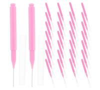 Ciieeo 200 Pezzi Spazzolini Interdentali Portatili Rosa Setole Morbide per Pulizia Orale Quotidiana, Mini Spazzolini per Apparecchi Ortodontici, Kit Igiene Dentale Compatto da Viaggio