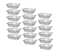 Ciieeo 20pezzi Teglia in Alluminio Quadra USA e Getta Teglia da Forno Resistente al Calore per Torte Cibo da Scaldare Arrostire e Cucinare Facilmente