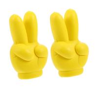 Ciieeo 2pcs Giallo Antenna Auto Topper Materiale PU Creative Esterno Decorazione Esterna Del Veicolo Tetto Palline per Auto