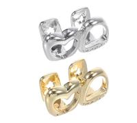 Ciieeo 2pezzi Denti Scintillanti Strass Decorazioni per Bocca Accessori per Costumi Cosplay Capsule per Denti Anteriori per Rapper Hiphop