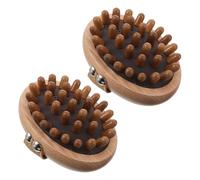 Ciieeo 2pezzi Pettine per Massaggio in Legno di Faggio Spazzola per Capelluto Design Denti Larghi Antistatica per Capelli Massaggiatore Ergonomico Portatile per Uomo e Donna Adatto Tutti