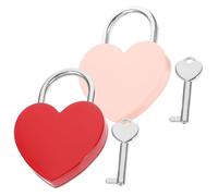Ciieeo 2sets Lucchetto Cuore Piccolo Chiave per Valigie Armadietti e Borse come Decorazione per Desideri e Regalo per Donne di Tutte le Età