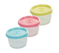Ciieeo 3 contenitori piccoli per frigorifero con coperchio, riutilizzabili, per frutta e snack, per conservare la freschezza, portatili e multiuso, colore casuale