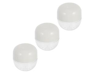 Ciieeo 3 Pezzi Contenitore per Spugna Cosmetica, Custodia Porta Spugna, Bianco, Plastica, Traspirante e Antipolvere, per Viaggio, Donne e Ragazze