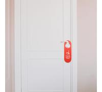 Ciieeo 3 pezzi Targhette Appendini Porta PVC Doppia Faccia Non Disturbare e Prego Pulire per Hotel Uffici Casa Design Chiaro e Resistente Facili da Appendere