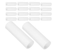Ciieeo 30 Pezzi Connettore Diritto per Tubi Tenda 19mm in Plastica Bianca | Struttura Baldacchino e Tettoia, Superficie Liscia, Ricambio Compatibile