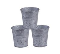 Ciieeo 3pezzi Vaso Porta Fiori in Ferro Secchi Decorativi Multiuso per Fiori Secchi e Piante Grasse Adatti per Balconi e Tavoli da Pranzo