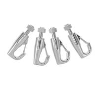 Ciieeo 4 Ganci per Quadri in Acciaio Inossidabile Gancio di Sicurezza per Binari, Clip per Appendere Cornici e Poster da Parete, Soluzione Compatta per Esposizioni e Gallerie D’arte